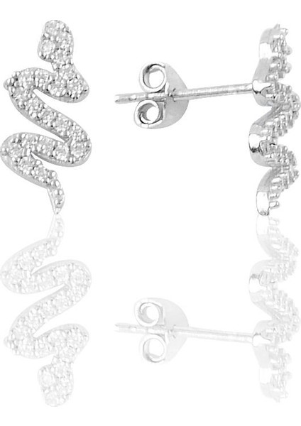 Gümüş Rodyumlu Zirkon Taşlı Gümüş Yılan Üçlü Set fırsatları