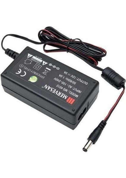 Adaptör 100-240VAC Giriş 12VDC 40W 3A Çıkış Smps Adaptör Mervesan MS-4012