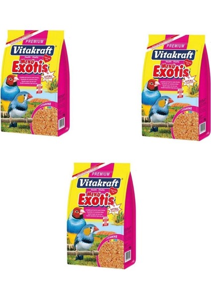 Premium Menü Vital Egzotik Kuş Yemi 500 gr 3 Adet