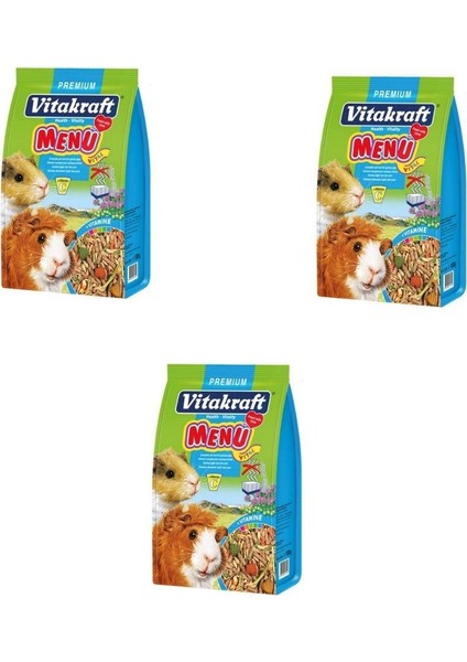 Menu Vital Premium Ginepig Yemi 1000 gr 3 Adet