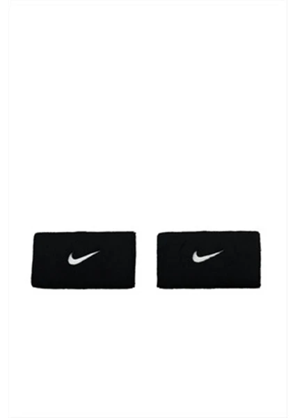 Swoosh Doublewide Wristbands Black Kol Bandi Siyah