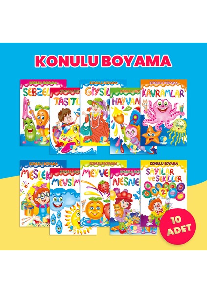 Manan Yayınları Konulu Boyama Kitapları Seti
