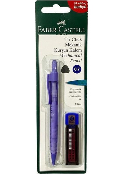 Tri Click Versatil Kalem 0.7 + Min Mor