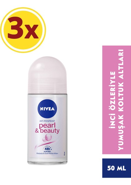 Roll-On Pearl Beauty Woman 50 ml x 3