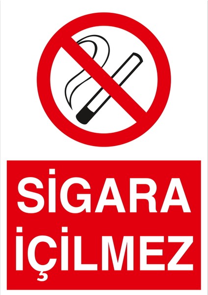 Sigara Içilmez Levhası Dekote 25X35