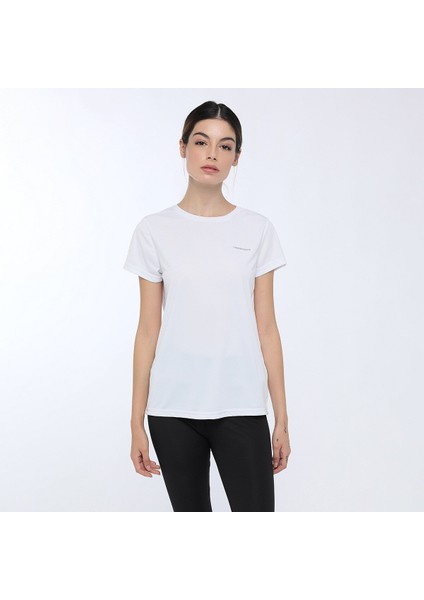 Basic Pes C Neck T-Shirt Beyaz Kadın T-Shirt