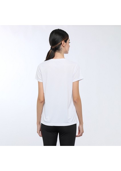 Basic Pes C Neck T-Shirt Beyaz Kadın T-Shirt