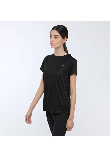 Basic Pes C Neck T-Shirt Siyah Kadın T-Shirt