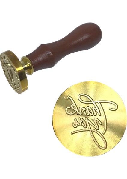 Minimalist Pirinç Mühür Damga Model: Thank You