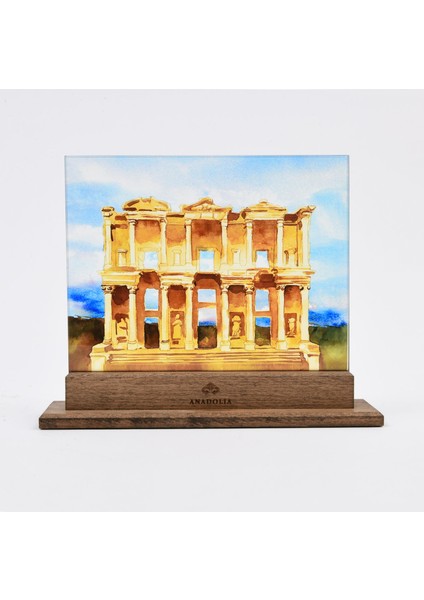 Efes Celcus Kütüphanesi Dekoratif Cam Pano