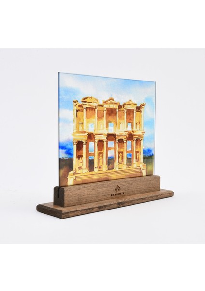 Efes Celcus Kütüphanesi Dekoratif Cam Pano