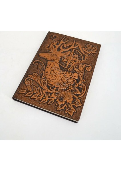 Hediyelik Deri Defter 3D Kabartmalı