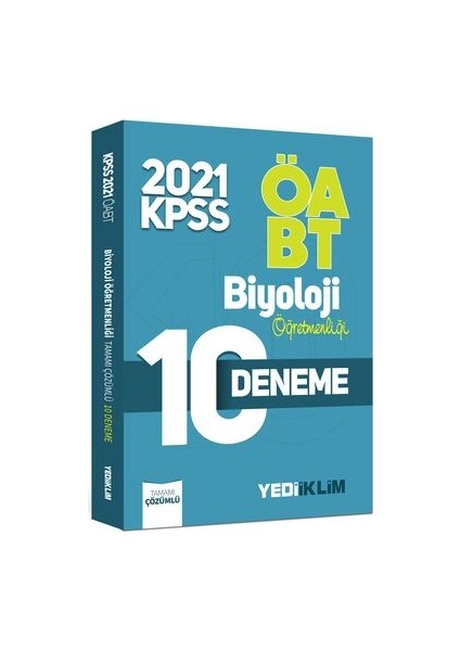 2021 ÖABT Biyoloji Öğretmenliği Tamamı Çözümlü 10 Deneme
