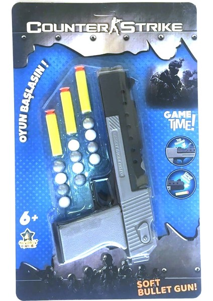 Counter Strike Desert Eagle Sünger Mermi Atan Oyuncak Tabanca