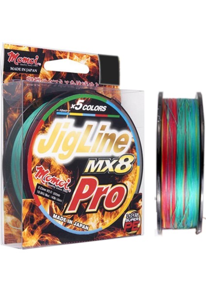 Jig Line Mx8 Pro 0,23MM 300M 18KG Pe2 Multicolor