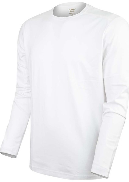 Baseti04 Sıfır Yaka Uzun Kol Koltuk Altı Fileli Su Itci Kumaş Gözlük Askılı Tshirt
