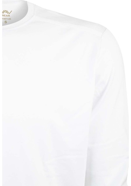 Baseti04 Sıfır Yaka Uzun Kol Koltuk Altı Fileli Su Itci Kumaş Gözlük Askılı Tshirt