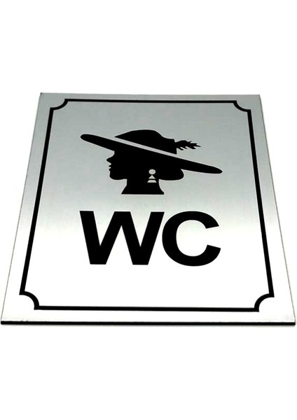 Wc Tuvalet Tabelası Bayan, Kapı Yönlendirme Levhası 10 cm x 12 cm