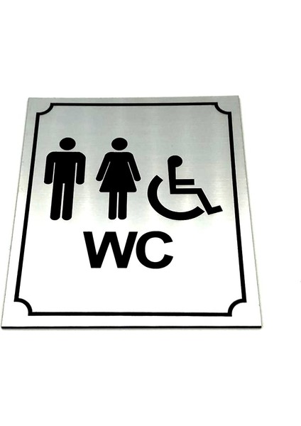 Wc Tabelası Bay Bayan Engelli,yönlendirme Levhası 10 cm x 12 cm