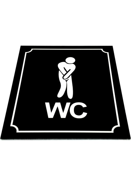 Wc Tabelası Bay Bayan Takım (2 Adet) Yönlendirme 10 cm x 12 cm