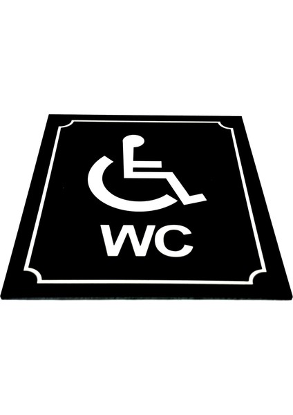 Wc Tuvalet Tabelası Engelli Yönlendirme Levhası 10 cm x 12