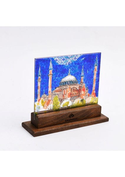 Ayasofya Camii Illüstrasyonu Dekoratif Cam Pano