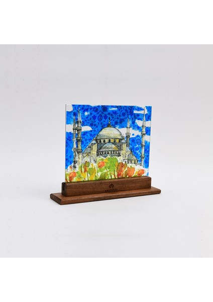 Sultanahmet Camii Illüstrasyonu Dekoratif Cam Pano modelleri