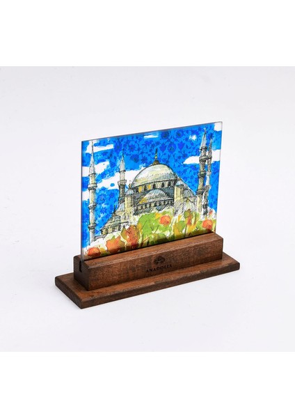 Sultanahmet Camii Illüstrasyonu Dekoratif Cam Pano