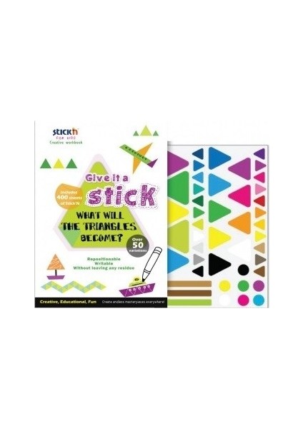 Gıpta Stick'n Yaratıcı Çalışma Kitabı Üçgen - 400 Adet Stıck Not