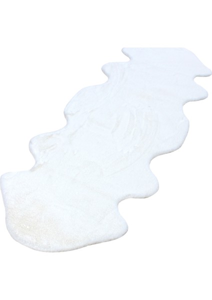 Yumuşak Yıkanabilir Beyaz Ikili Kuzu Post Halı fiyatları