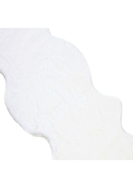 Yumuşak Yıkanabilir Beyaz Ikili Kuzu Post Halı modelleri