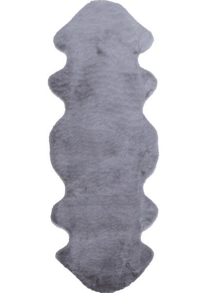 Yumuşak Yıkanabilir Gri Ikili Kuzu Post Halı