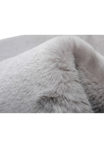 Yumuşak Yıkanabilir Ay Şekilli Gri Post Halı indirimleri