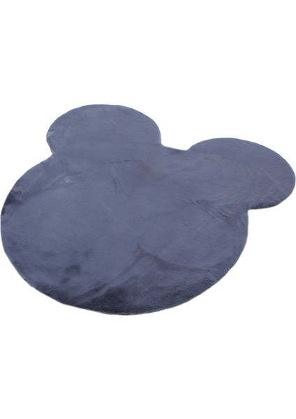 Yumuşak Yıkanabilir Miki Şekilli Koyu Gri Post Halı fiyatları