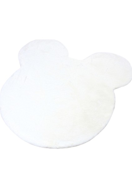 Yumuşak Yıkanabilir Miki Şekilli Beyaz Post Halı fiyatları