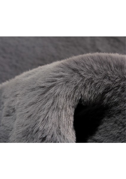 Yumuşak Yıkanabilir Kalp Şekilli Koyu Gri Post Halı modelleri