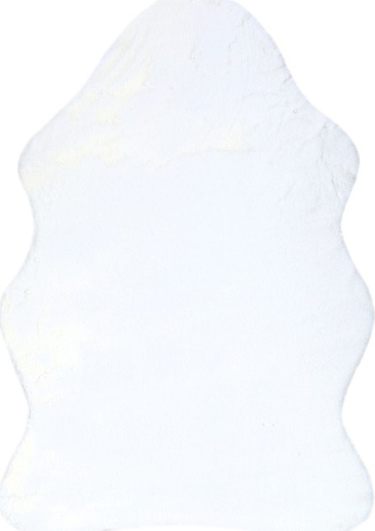 Yumuşak Yıkanabilir Beyaz Kuzu Post Halı