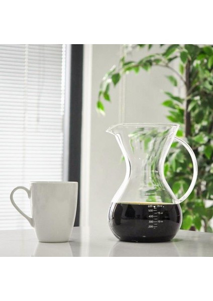 1000 ml Çelik Filtreli *chemex Kahve Demleme Sürahisi-Karaf (Pour Over Dripper Coffee Server)