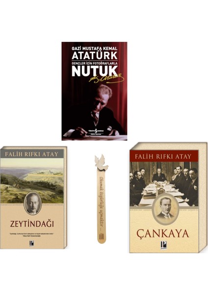 Gençler İçin Fotoğraflarla Nutuk-Zeytindağı-Çankaya  Set -3 Kitap-Cizo Kitap Ayracı