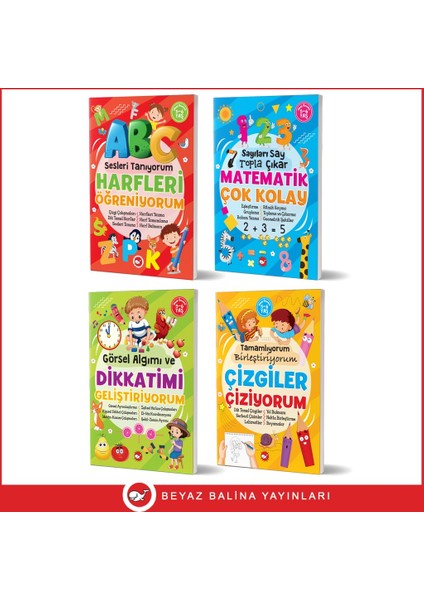 5-6 Yaş Zekamı Geliştiriyorum Etkinlik Seti (4 Kitap Takım) - Tuba Öztürk