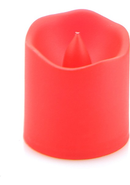 3 Lü LED Dumansız Pilli Mum Işık Kırmızı