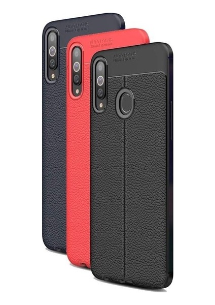 Samsung Galaxy A20A30 Kılıf Ultra Korumalı Deri Desenli Lüx Niss Silikon Kılıf + Tam Kaplayan 6d Nano Ekran Koruyucu Siyah fiyatları