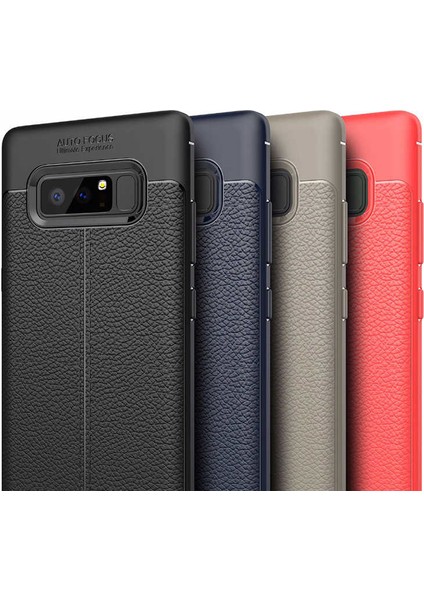 Samsung Galaxy Note 10 Kılıf Ultra Korumalı Deri Desenli Lüx Niss Silikon Kılıf + Tam Kaplayan 3D Cam Ekran Koruyucu Kırmızı fiyatları