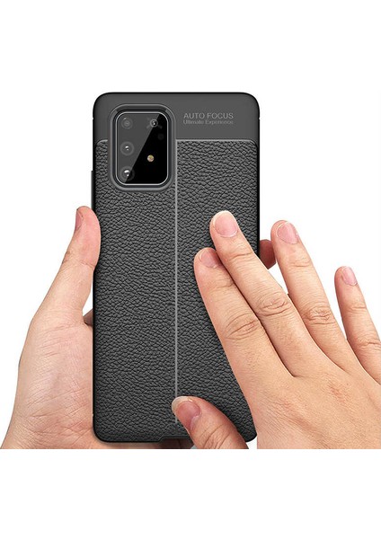 Samsung Galaxy S10 Lite (A91) Kılıf Ultra Korumalı Deri Desenli Lüx Niss Silikon Kılıf + Tam Kaplayan 6d Nano Ekran Koruyucu Kırmızı