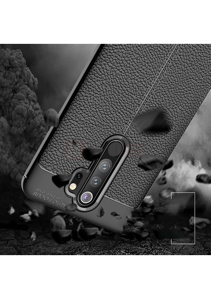 Xiaomi Redmi Note 8 Pro Kılıf Ultra Korumalı Deri Desenli Lüx Niss Silikon Kılıf + Tam Kaplayan 6d Nano Ekran Koruyucu Lacivert fiyatları