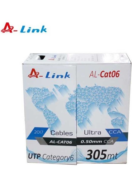 AL-CAT06 Cat6 0.50 mm Cca Kablo - 305 M