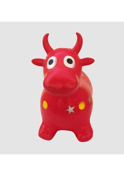 Şişme Zıp Zıp & Jimlastik Hayvanı İnek + Şişirme Pompası