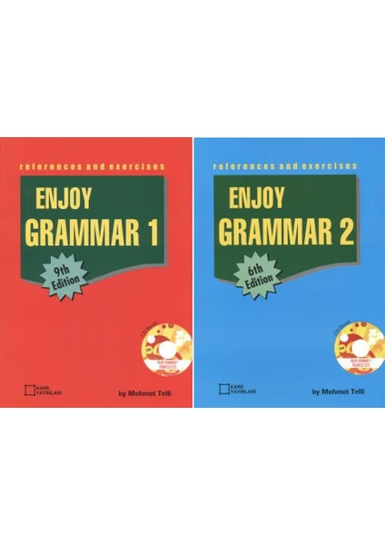 Kare Yayınları Enjoy Grammar 1-2 (2 Kitap Cd'li) - Mehmet Telli