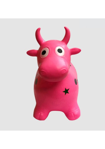 Şişme Zıp Zıp & Jimlastik Hayvanı İnek + Şişirme Pompası