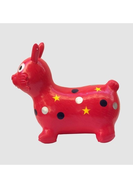 Şişme Zıp Zıp & Jimlastik Hayvanı Tavşan + Şişirme Pompası